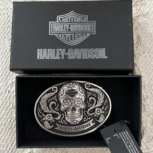 Harley Davidson Sugar Skull Vida Dia De Muertos Buckle